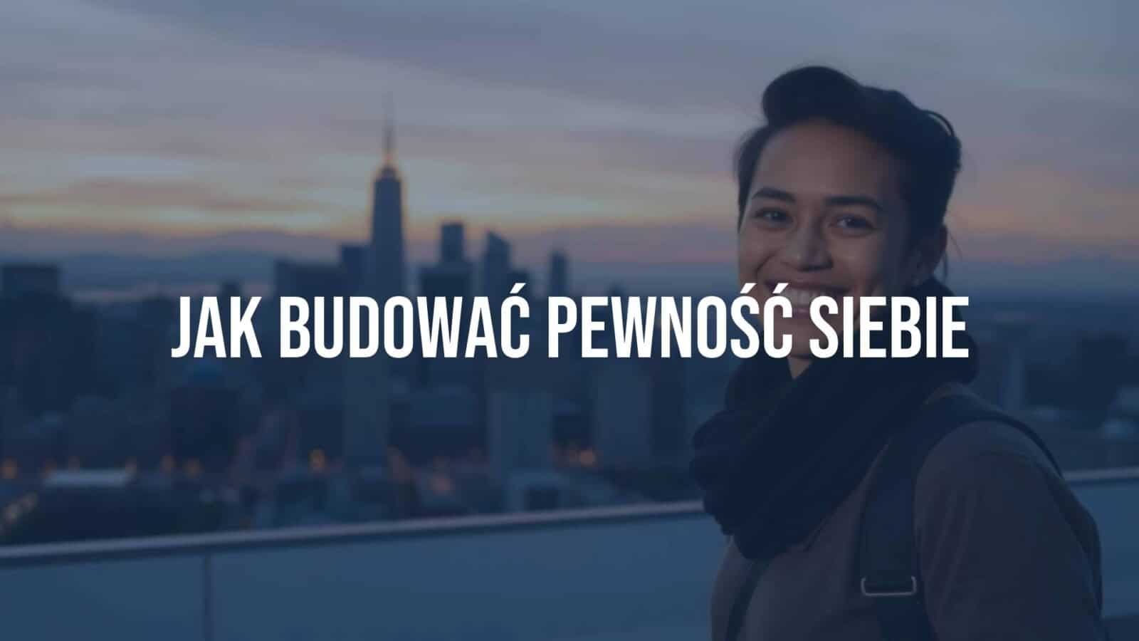 A confident person standing tall with a radiant smile, city background at sunset, motivational and uplifting vibe, realistic style.