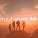 A confident leader standing on a mountain peak, guiding a team upwards, sunrise in the background, motivational, inspirational, professional, realistic.