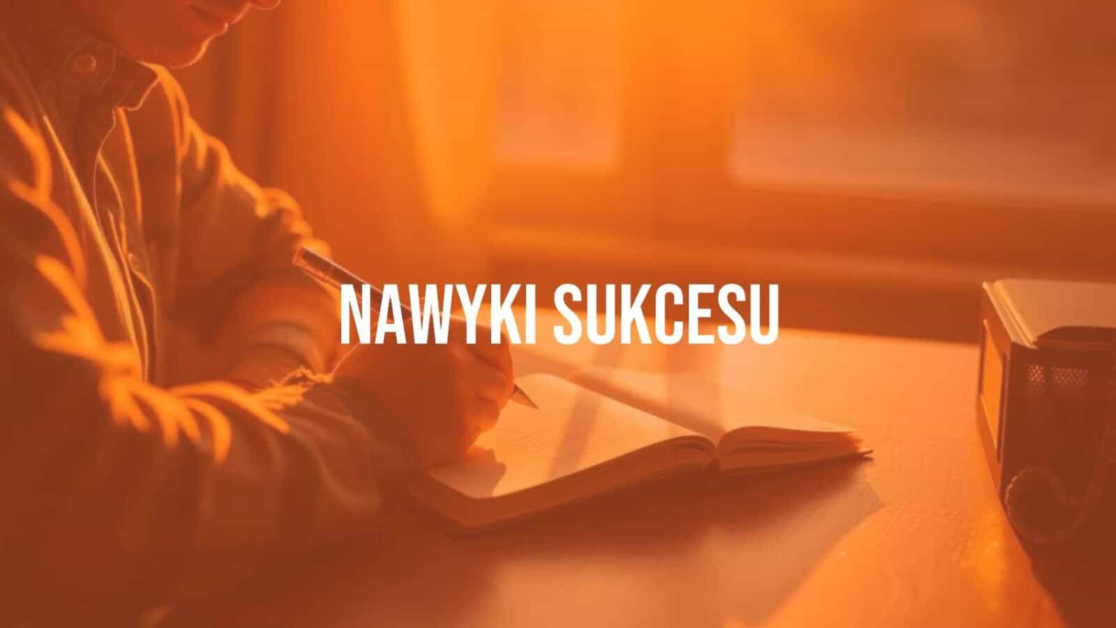 Successful business person writing in a notebook at a desk during sunset, motivational atmosphere, golden lighting, realistic style.