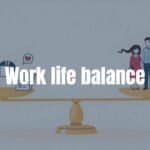 A balanced scale with work items on one side and family time on the other, soft background, professional yet warm tone, illustrative style.
