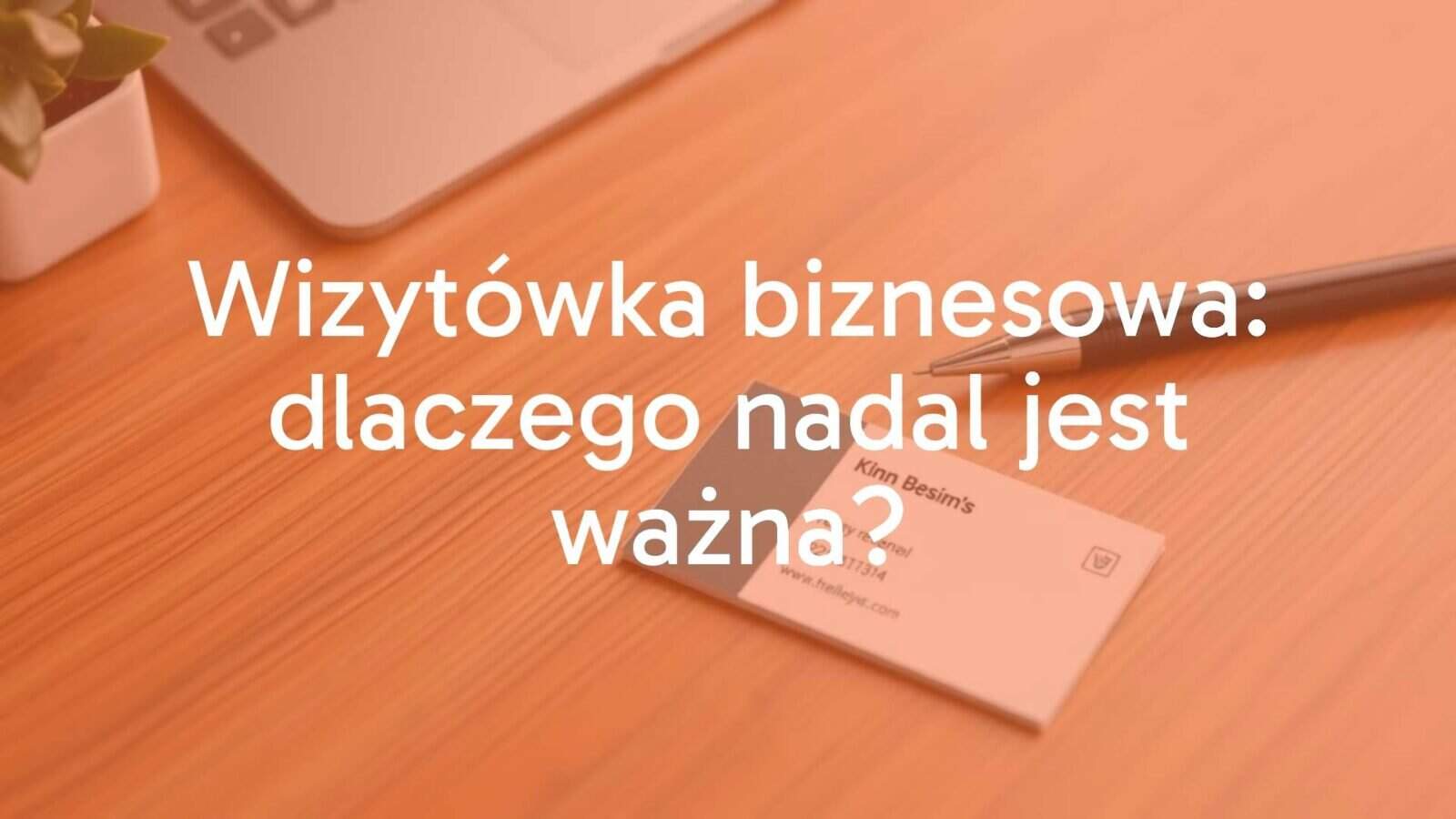 Elegant business card on a wooden desk with a pen, modern minimal design, professional vibe, clean layout, soft lighting, realistic.