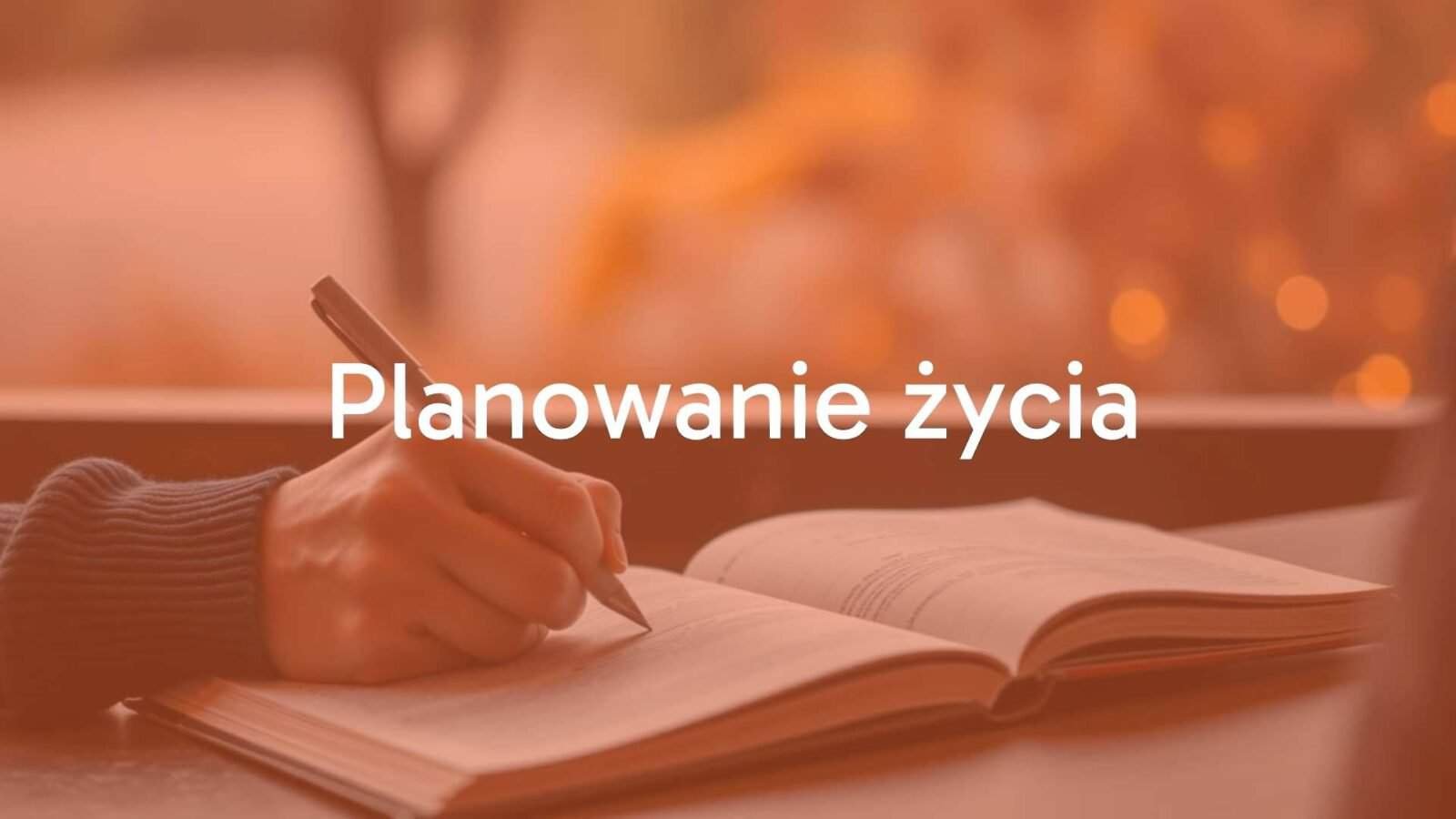 A serene scene of a person writing life goals in a notebook, calm atmosphere, warm lighting, realistic style.