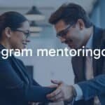 A mentor and mentee working together in a modern office, professional atmosphere, collaboration, trust, realistic style