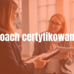 A professional certified coach in a modern office, guiding a client with a notebook, warm lighting, realistic.