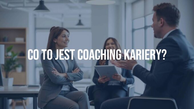 A professional career coach and client discussing career development in a modern office, motivational atmosphere, realistic.