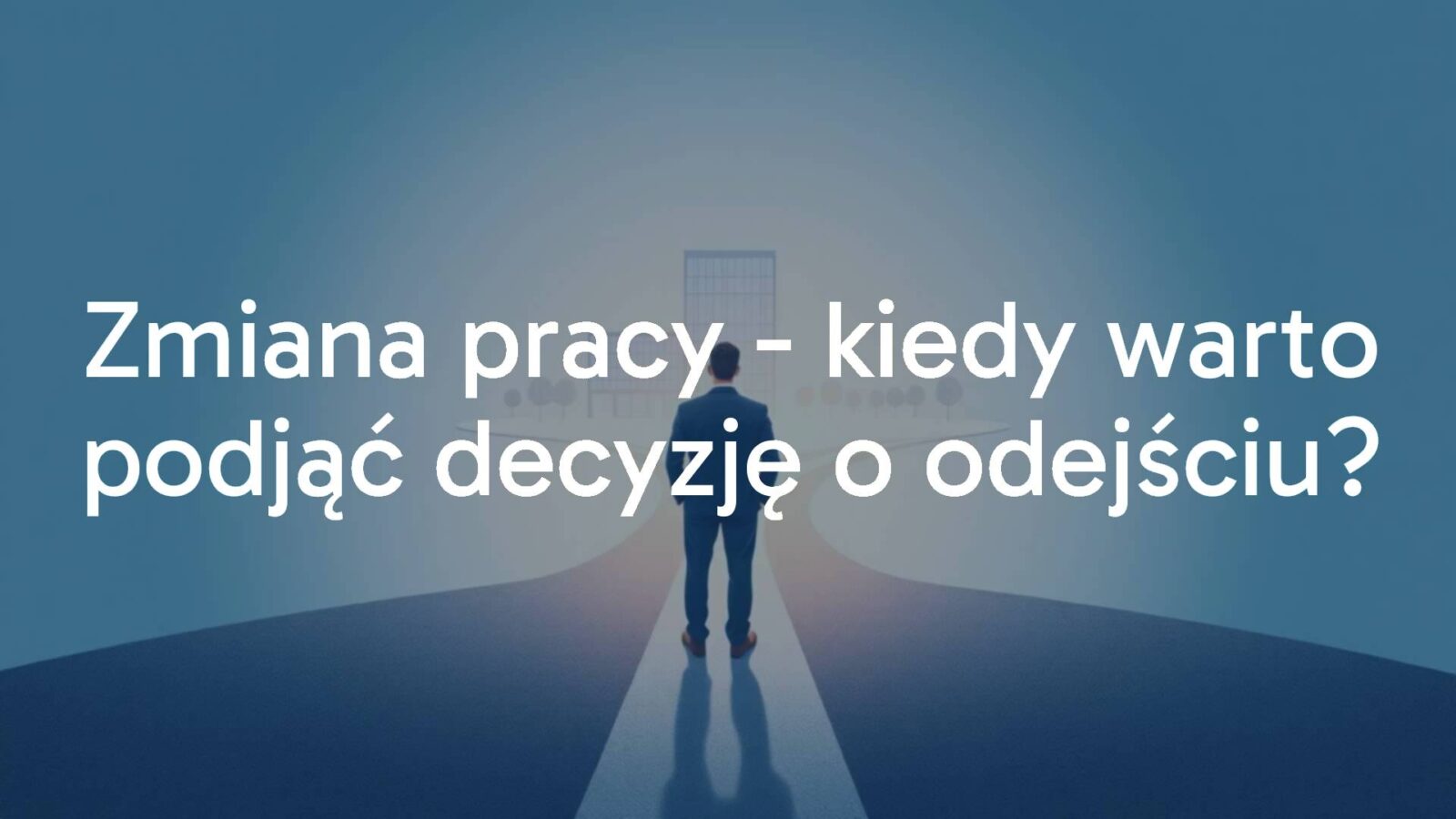 A person standing at a crossroads with two different career paths, one leading to a comfortable office and the other to an exciting new opportunity, symbolic of changing jobs, professional vibe, soft lighting, illustrative.