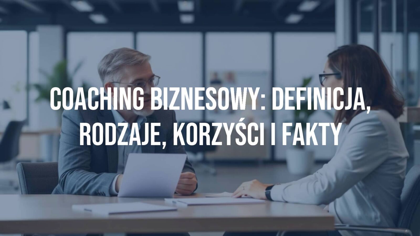 A professional business coach and client discussing in a modern office, focused and collaborative, business meeting vibe, realistic style.