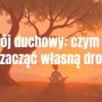 A serene person meditating under a tree at sunrise, surrounded by glowing energy, spiritual vibe, soft colors, peaceful atmosphere, illustrative style.