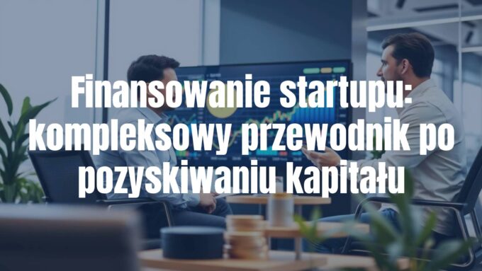 A modern startup office with entrepreneurs discussing funding, financial charts on a screen, money symbols, professional and innovative atmosphere, realistic.